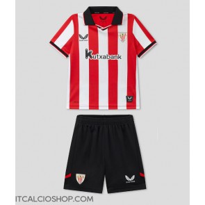 Athletic Bilbao Prima Maglia Bambino 2025-26 Manica Corta (+ Pantaloni corti)